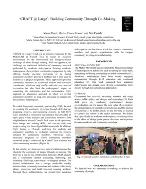 PDF Document Cover - CRAFT @ Large: Building Community Through Co-Making in Academic Makerspaces