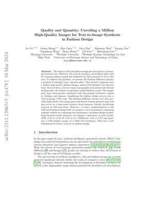 PDF Document Cover - Fashion-Diffusion Dataset: A Million High-Quality Images for AI Fashion Design